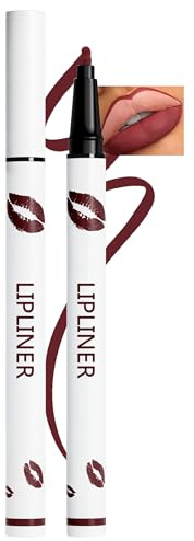 Erinde Delineador de labios resistente al agua, resistente al agua, lápiz labial de larga duración, lápiz labial de larga duración, lápiz labial suave natural #06