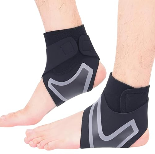 GXGM 1 Paio Cavigliera Sportiva Per Distorsione,Materiale Traspirante,Regolabili, Per Fascite Plantare E Tendine D'Achille, Unisex, Per Corsa, Calcio, Fitness, Escursionismo