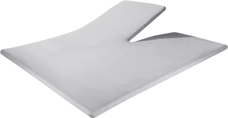 Sleeptime påslakan med skåror för dubbelledd säng - endast lyfthuvud - delat påslakan - madrassskydd för säng ledad i 100% bomull stretch jersey - 160 x 200 grå