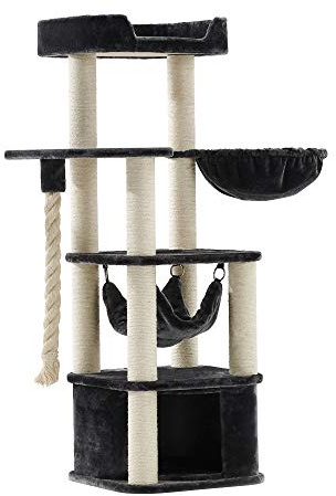 Nobby Kratzbaum Classic Zada dunkelgrau, 50 x 50 x 145 cm