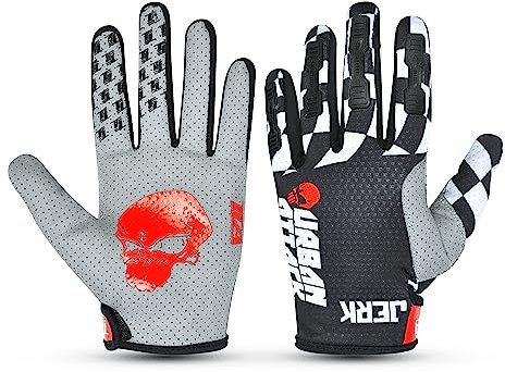 TLA Jerk Gants Motocross, Velo, VTT, Enduro, Trial, BMX, Gant Moto Hommes, Femmes et garçons. Vêtements vélo, Cyclisme élastiques, légers, Respirants et résistants à l'usure