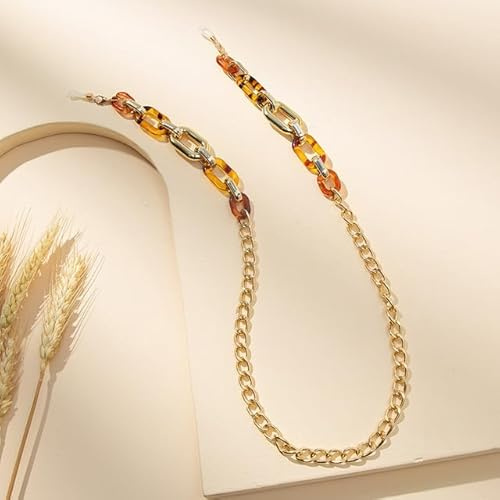 SOREZE Lunettes Masque chaînes Acrylique Bouton chaîne Lunettes de Soleil Lunettes Porte-Cordon Lunettes de Lecture lanière Collier Sangle Corde Collier