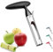 Shunshi Fruit Corer - Easy to Use Durable Apple, Pear, Pineapple Corer - Stainless Steel - Dishwasher Safe (Black)
