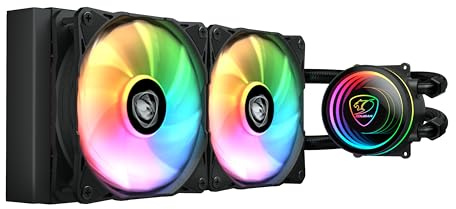 COUGAR GAMING | REFROIDISSEUR | POSEIDONELITE240AR - Éclairage ARGB - Radiateur en aluminium - Deux ventilateurs Cougar ARGB Vortex PWM inclus - Facile à installer