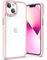 ULAK Funda iPhone 13 Carcasa Anti Amarillo Estuche Parachoques de Resistente Caso de protección Suave de TPU para Apple iPhone 13 - Rosa