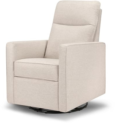 Davinci Gabby 360° Swivel Glider Nursery Chair - High Pillowback Glider Rocking Chair - GREENGUARD Gold, FSC & Certi-PUR US Certified -Versatile Comfy Swivel for Living Room and Nursery - Beach