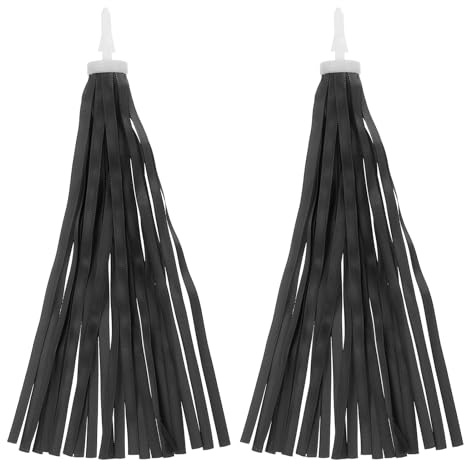 PATIKIL Streamer per Bici, Colorati Nappe per Manubrio Scooter, Impugnature, Nastri, Accessori, Decorazioni per Ragazze, Manici per Tricicli, Nero