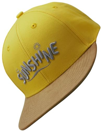 Bexxwell Berretto snapback per bambini Sunshine (Junior, bambini, ragazze, ragazzi), giallo., Taglia unica