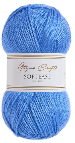 Utopia Crafts Softease Knitting and Crochet Yarn 100g (Royal Cobalt)