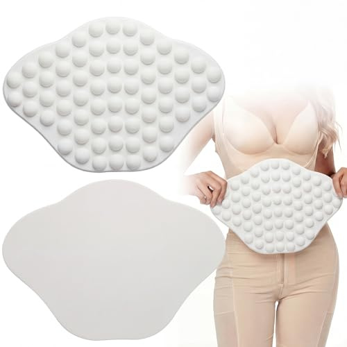 JolliLudo 2 st Lipo Foam Bukbräda AB kompressionskort med bubblor Tabla buk för mage (vit)