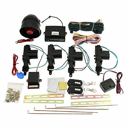 Riloer Sistema de Entrada sin Llave para Puerta de Coche de 12 V + inmovilizador de Alarma antirrobo con Sensor de Impacto, Sistema de Entrada sin Llave con ID de Advertencia