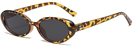 LHSDMOAT Occhiali da Sole Cat's Eye Retro Anni '70 Ovale - Unisex Stile Vintage per Guida e Viaggio, Lenti UV400 Protezione Occhi Moda Contemporanea
