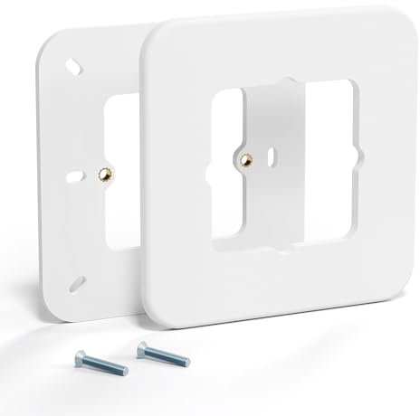 Meross Placche a Parete per Scatola 503, Placche per Interruttori Compatibile con Meross Termostato WiFi, Copri Cassetta per Scatola 503 Contiene Due Placco e Viti, 12CM×12CM