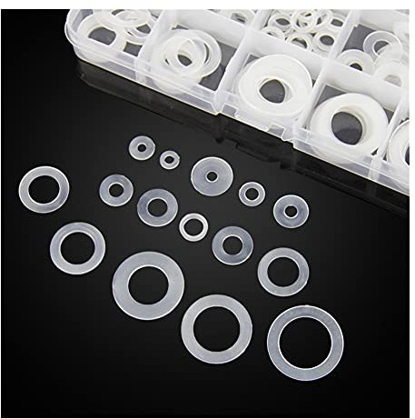 Kuaizi 175pcs 250pcs joint de nylon doux de nylon plastique laveuse plastique isolant isolant de tuyau d'eau joint étanche rond rond élingu Jingxin (Size : White 175pcs)