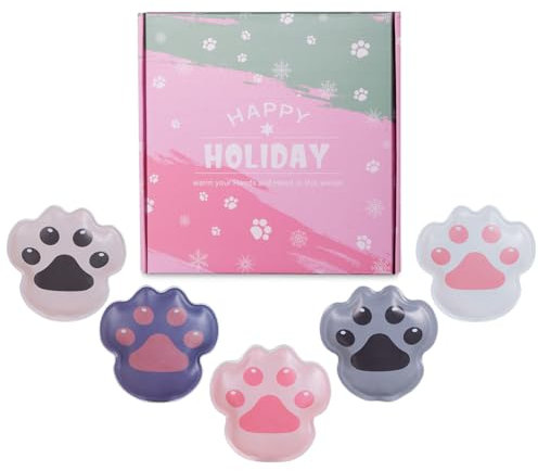 Handwärmer 5er Set, Kizozo Handwärmer Taschenwärmer wiederverwendbar, Handwärmer knicken, Handwärmer Kinder, Taschenwärmer Wärmekissen unterwegs, Geschenk für Kinder Frauen Mann- 9 x 9 cm