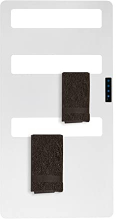 PINYELIN Elektrisk handduksradiator, badvärmare, platt handdukstork, elektrisk badrumsvärmare, väggmonterad handdukstork, radiator