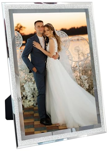 GraduationMall A4 Picture Frames Glass Photo Frame Certificate Document Frame Photo Holder for Wedding Family Home Decor Silver