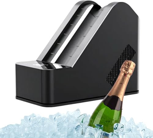 Raffreddatore Elettrico Vino 750ml con Display LCD | Raffreddamento Senza Ghiaccio in 8 Min | Controllo Temp 0-20℃ | Tecnologia a Semiconduttori | Accessorio Vino per Cucina, Bar e Camper