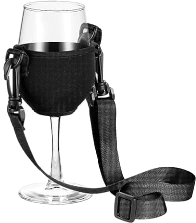 SCJJZ 1 Stück Weinglashalter zum umhängen,weinglashalter,weinglas halterung zum umhängen, becher zum umhängen für wine glass, gläserhalter hängend, weinglas anhänger, weinglas halterung