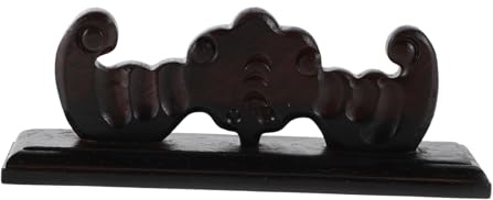 YARNOW Expositor De Flautas De Bambú Soporte De Escritorio Para Dos Instrumentos De Viento Elegante Soporte Multifuncional Diseño Tallado