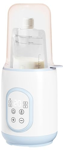 Chauffe Biberon Bebe - 8 En 1 Chauffe-Biberons Électrique Rapide - Temporizzazione/Contrôle De La Température Funzione - Pour Décongelation, Chauffage Des Aliments Bébés, Lait Maternel Ou En Poudre