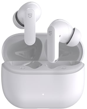 SOUNDPEATS Q3 Pro Trådlösa In-ear Hörlurar med brusreducering, Bluetooth-hörlurar med -38 dB ANC,13 mm drivrutin, hörlurar med 4-Mic KI tydligt samtal, IP55, 42H speltid, Bluetooth 6.0, Vit