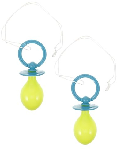 VALICLUD 2pcs Oversized Blue Plastic Pacifier Prop for Adults, Reusable Halloween Cosplay Accessory Outstanding Visibility, Costume Party Decoration