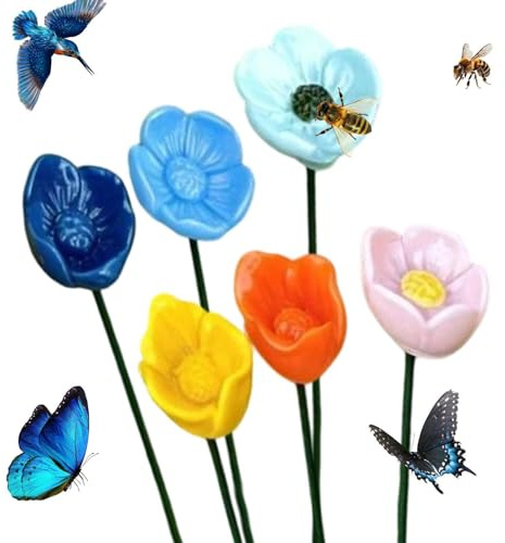 Tazas de agua para abejas 6 Piezas Bebedero Con Estaca