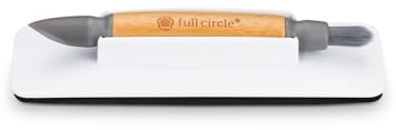 Full Circle Control Alt 3-in-1 Electronics Cleaning Brush and Screen Wiper Set, Bamboo, Gray