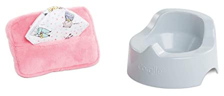 Corolle - 9000110200 Pink Pot and Wipes for Doll 30 cm from 18 Months
