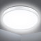 Defurhome Bathroom Ceiling Light,18W 1500LM,100W Equivalent,5000K Daylight White, Waterproof IP54,Dome,Modern,Flush Ceiling Light for Kitchen,Toilet,Porch,Bedroom,Utility Room,Ø22CM(White)