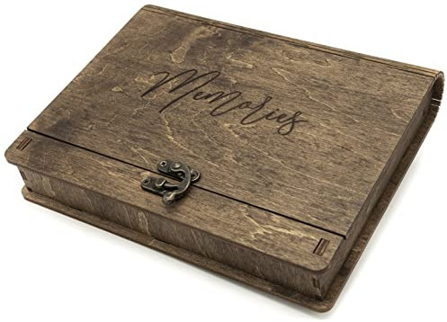 woodmanucom Fotokiste 15x21 Größe | Foto Aufbewahrungsbox Geschenk Idea | Box für Fotos | Fotobox Aufbewahrungsbox | Fotoalbum Holz | Ideal fur Foto Aufbewahrung und als Geschenkbox