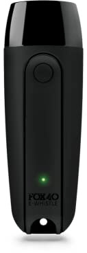 Fox 40 Rechargeable Electronic Whistle + Lanyard, Black