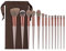 SJBAUTYO Juego de brochas de maquillaje profesional de 13 piezas, cepillo de maquillaje es adecuado para colorete, base líquida, delineador de ojos, sombra de ojos,marrón