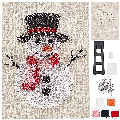 WEBEEDY El kit de arte de cuerda de muñeco de nieve para adultos principiantes incluye todos los accesorios necesarios, kit de arte de cuerda de Navidad, bricolaje para adultos, proyecto de