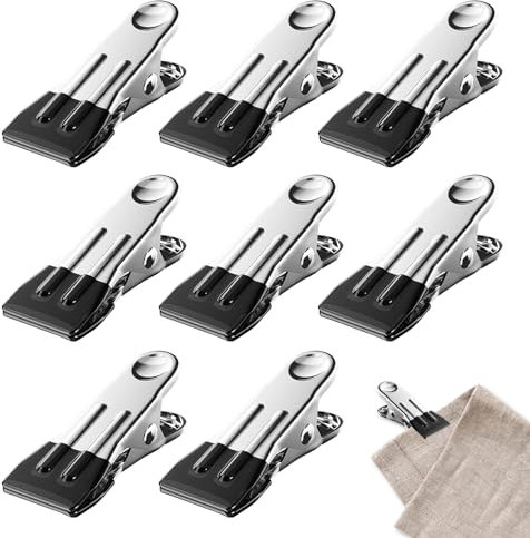 Wäscheklammern Stabil ohne Abdruck Blume 8 Stück Grau Robuste Kunststoff Kluppen Soft Grip Clothes Pegs zum Aufhängen von Wäsche Hosen T Shirts Unterwäsche Socken Fotos, Snacks Seal