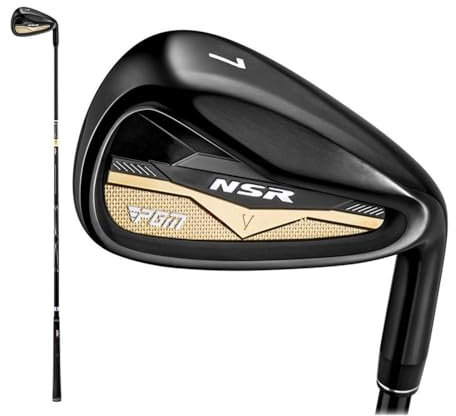 Golfklubba herr #7 enkelklubb, storlek 7 golfjärn hög tolerans låg tyngdpunkt, med 52 g R/S kol eller 950 stålskaft (med R-kartongskaft)