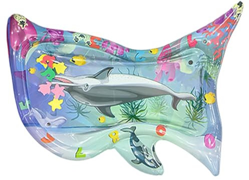 Wasserspielmatte für Katzen, Wasser-Sensormatte für Katzen - Sensorische Wassermatte in niedlicher Cartoon-Fischform - Komfortables Haustier-Wasser-Sensorerlebnis, interaktives Spielzeug, cooles Haust