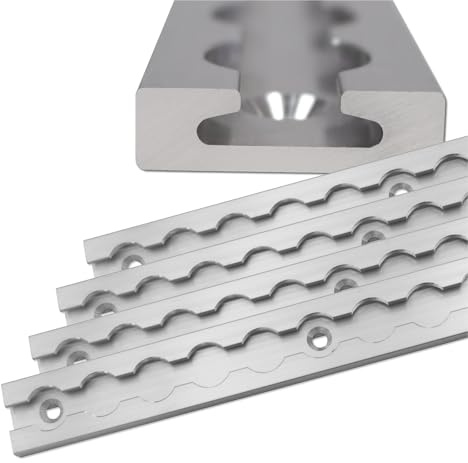 Airlineschiene robust eckig eloxiert, Alu Zurrschiene 8X 1,0 Meter, hohe Stabilität und Langlebigkeit, für Anhänger, PKW, LKW, Camper, Wohnmobil UVM.