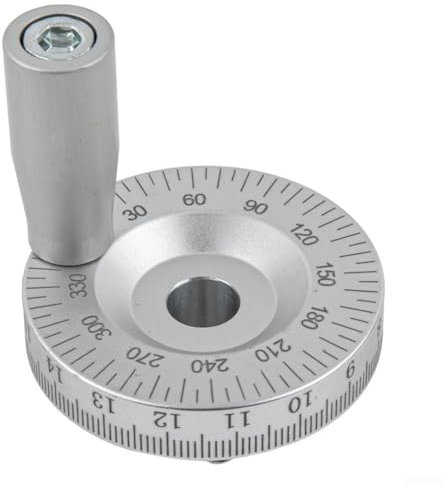 DAZZLEEX Rueda de mano de torno, aleación de aluminio, rueda de mano deslizante para maquinaria, aparatos eléctricos de 63,7 mm de diámetro (10 mm)