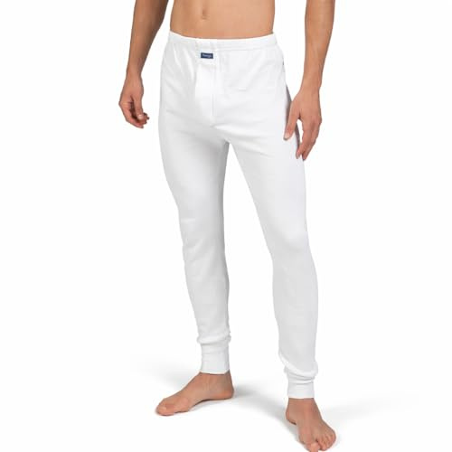 9453 Calzón térmico Largo Hombre Afelpado – Algodón Suave y cálido – Interior clásico Invierno – Ferry’s – Fabricado en España 000-Blanco/M-52
