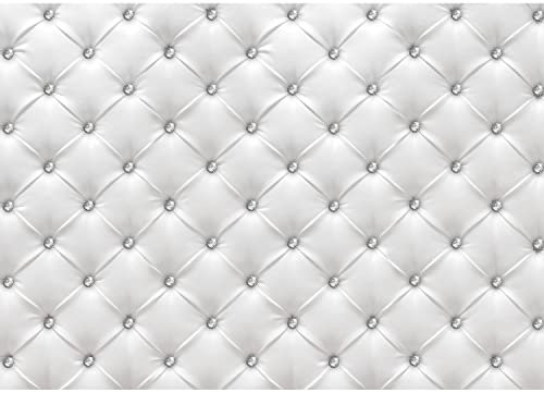 Runa Art Papier peint intissé 396 x 280 cm aspect cuir | Toison Décoration Murale Salon Chambre á Coucherr | Fabrication Allemande | blanc 9178012a