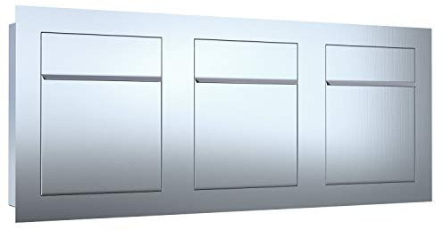 Cassetta delle lettere da incasso Bari for Three in acciaio inox