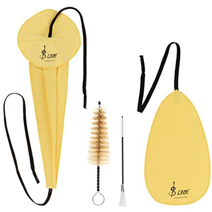 Saxophon-Reinigungstuch, Altsaxophon-Reinigungsset mit Saxophon-Reinigungstuch, Sax-Hals-Reinigungstupfer, Mundstückbürste, Staubbürste für Flöte und Holzblasinstrumente