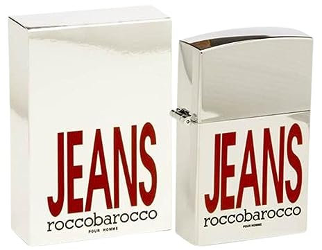 Roccobarocco - Jeans Man Eau De Toilette Uomo – Profumo Uomo Dalla Fragranza Agrumata-Muschiata Per L’uomo Dal Carattere Vivace E Dinamico Flacone Da 30 Ml
