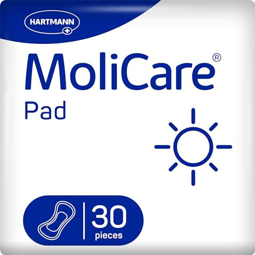 MoliCare® Pad Day - Incontinence Pads for mild Bladder Weakness During The Day for Men & Women | Anatomically Shaped, Absorbent, Breathable & Discreet | 30 Pads