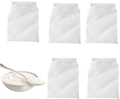 Sacchetti per latte di noci – Filtro in nylon per yogurt a rete fine – Filtro riutilizzabile per yogurt, succo di frutta, caffè, tè