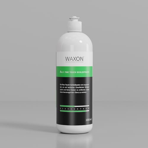 WAXON Fine Touch Polierpaste – Hochleistungs-Autopolitur zur Entfernung von Kratzern und Wirbelspuren | Spiegelglanz | 1000 ml
