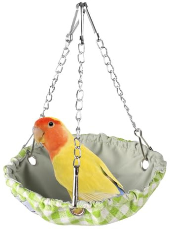 MiOYOOW Hanging Bird Bed, Waterproof Parakeet Nest Hammock Parrot Sleeping Swing for Finch Budgie Canary Hummingbirds Lovebirds