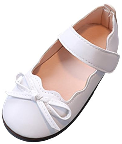 Allbestop Chaussures Princesse pour Enfant, Chausson Danse Sandales Chaussure Bebe Fille Femme Ballerines Semelle Chaussure Princesse Fille Paillettes(Blanc,25)